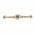 Montana Sapphire No Heat Art Deco Bar Pin 14k Yellow Gold 