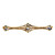 Montana Sapphire No Heat Art Deco Bar Pin 14k Yellow Gold 