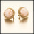 Vintage 1950 Mid Century 14k Pink Coral 14k Gold Earrings 17.3mm 