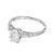 EGL Certified .58 Carat Pear Shaped Diamond Three-Stone Gold Engagement Ring