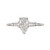 Estate 1960 Pear Shaped Diamond Engagement Ring 14k Baguette Sides 