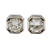 Peter Suchy Eight Sided Engraved 1.35ct Diamond Stud Earrings