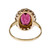 Estate Victorian 1900 Rhodalite Garnet Ring Rose Cut Diamonds 14k 