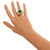 GIA Certified 9.11 Carat Green Cabochon Emerald Diamond Dome Gold Cocktail Ring