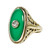 Vintage 1930 Art Deco Filigree Green Onyx Diamond Ring 18k Gold 