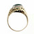 Vintage 1930 Art Deco Filigree Green Onyx Diamond Ring 18k Gold 