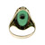 Vintage 1930 Art Deco Filigree Green Onyx Diamond Ring 18k Gold 