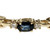 Estate Hinged Link Sapphire Diamond Bracelet 14k Yellow Gold