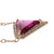 Peter Suchy Diamond Shape Pink Tourmaline Rubelite Diamond Pendant 14k Pink Gold