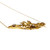 Victorian Oak Leaf Diamond Necklace Old Mine Cut 14k Yellow Gold 