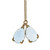 Bright Blue Topaz Pear Shape Pendant 14k Pink Gold