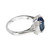 Peter Suchy Natural Blue Emerald Cut Sapphire Diamond Platinum Engagement Ring