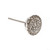 Round Diamond Cluster stud Earrings 14k White Gold