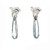 Vintage 1950 Pear Aqua Drop Earrings 14k White Gold Diamond 