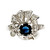 Vintage 1950 Sapphire Ring 14k White Gold Swirl 