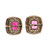 Cushion Pink Tourmaline 2.40ct 14k White Gold Diamond Earrings