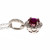 Round Bright Red Ruby Halo Diamond Pendant 14k Yellow Gold 