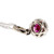 Round Bright Red Ruby Halo Diamond Pendant 14k Yellow Gold 