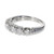 “U” Shaped Bar Set Diamond Band Ring 14k White Gold 