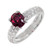 Estate Natural GIA Red Spinel Mondera Ring Platinum Diamond
