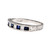 Peter Suchy Sapphire Diamond Wedding Band Ring Platinum Hand Engraved 