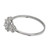 EGL Certified .42 Carat Three Stone Diamond Halo Gold Engagement Ring