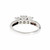 Estate 3 Stone Diamond Ring 14k White Gold 