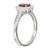 Oval Ruby Diamond Halo Ring 14k White Gold 
