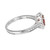 Oval Ruby Diamond Halo Ring 14k White Gold 