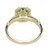 Peter Suchy Elongated Cushion Cut Diamond Engagement Ring 14k Yellow Gold Halo