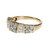 Diamond Band Ring Round Full Cut & Baguette Diamonds 14k Yellow Gold 