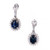 Certified Sapphire Diamond Dangle Earrings 14k White Gold