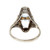 Vintage 1940 Kite Shaped Aqua Ring White Gold Diamond