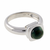 Estate Green Tourmaline 1.20ct Cabochon 14k White Gold Ring