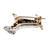 1.24 Carat Pave Diamond Ruby Gold Pointer Dog Brooch