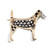 1.24 Carat Pave Diamond Ruby Gold Pointer Dog Brooch