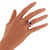 Estate 1.50ct 8mm Cabochon Pink Tourmaline 14k White Gold Ring