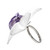 Hand Carved Lilly Flower Ring Angel Skin Quartz Amethyst 18k Gold 