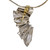 Designer Ribbon Necklace Pin 18k Gold Silver