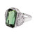 7.46 Carat Green Tourmaline Pavé Diamond Platinum Cocktail Ring