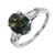 Vintage 1950 4.05ct Sapphire Engagement Ring Yellowish Green Platinum Diamond