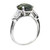 Vintage 1950 4.05ct Sapphire Engagement Ring Yellowish Green Platinum Diamond