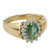 Alfred Butler Emerald Diamond Cluster Ring 14k Yellow Gold 