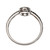 Designer JGJ Black Enamel Diamond Circle Ring 14k White Gold
