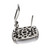 “X” Design SB Onyx Agate Earrings 14k White Gold Diamond 