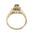 Estate Swirl Sapphire Diamond Ring Round Baguette 14k Gold 