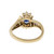 Estate Swirl Sapphire Diamond Ring Round Baguette 14k Gold 