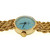 Vintage Ladies Baume & Mercier 1960 14k Gold Rope Bracelet Watch Ice Blue Dial 