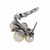 Estate 1950 Pearl Diamond Flower Earrings Clip Post 14k White Gold 