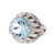 Vintage 1950 Cocktail Ring Aqua French Platinum Diamond Baguette 